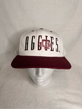 Signature Texas A&M Aggies White and Maroon Snapback Hat